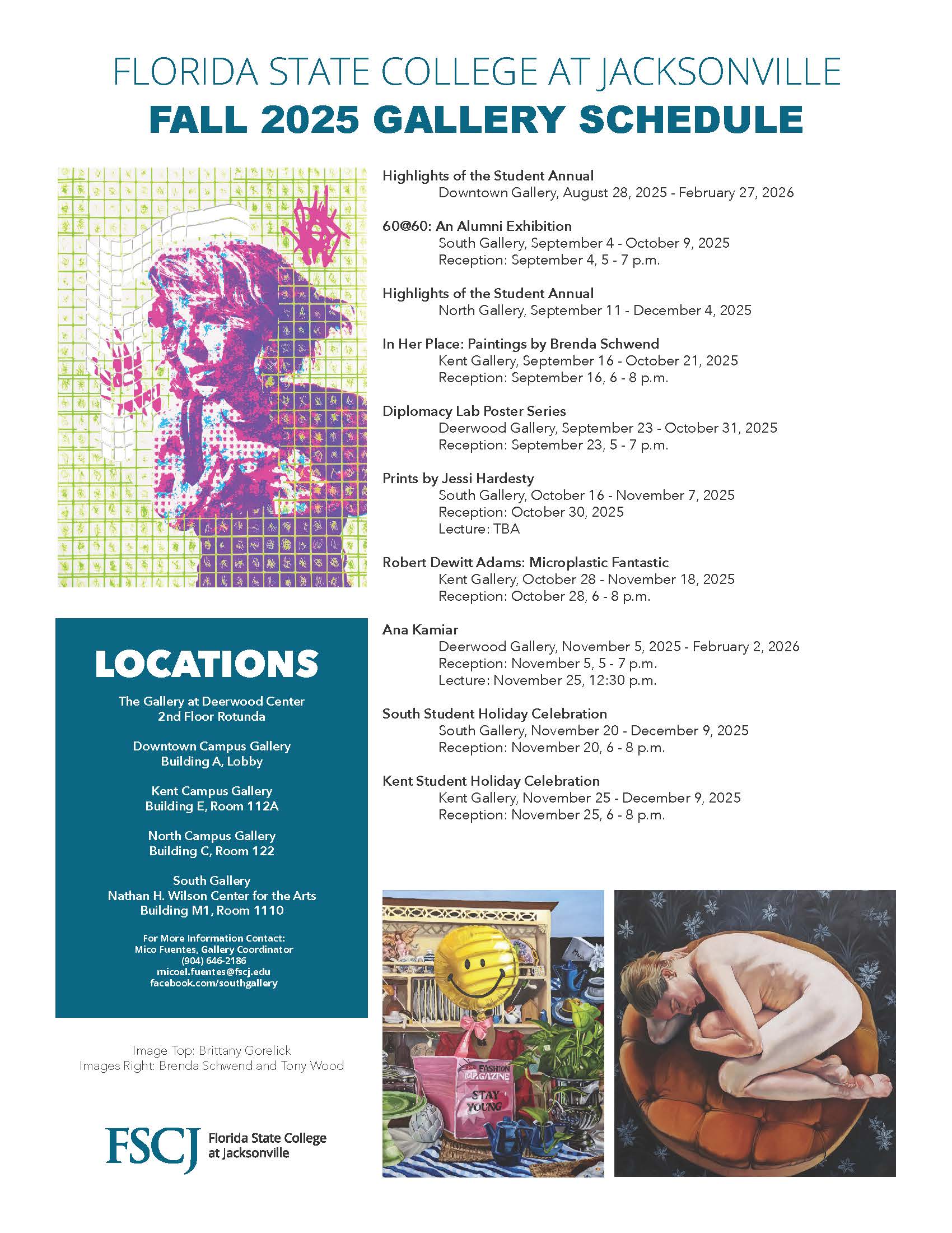 Gallery Schedule Fall 2025