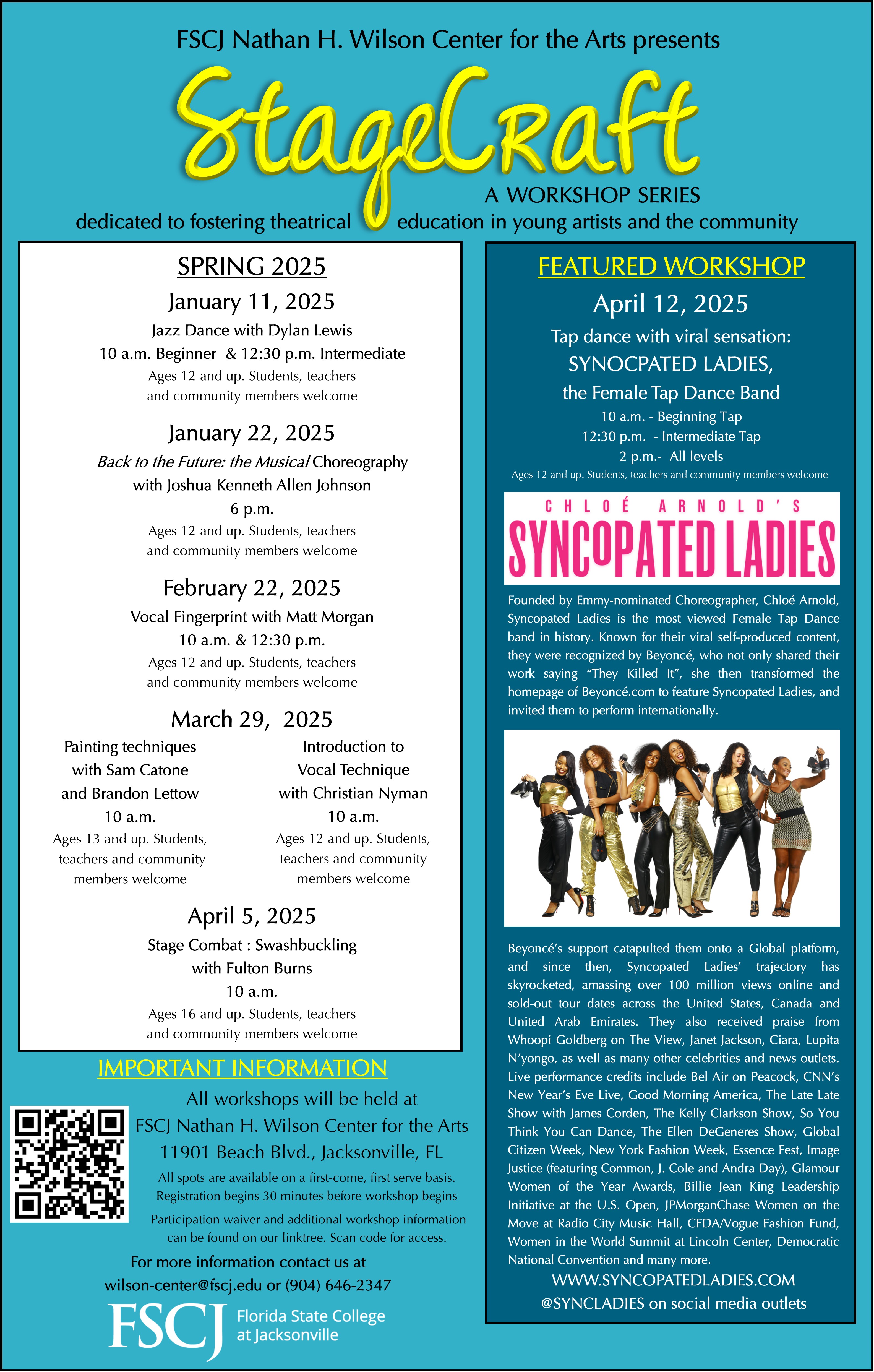 Schedule of workshops at the Wilson Center